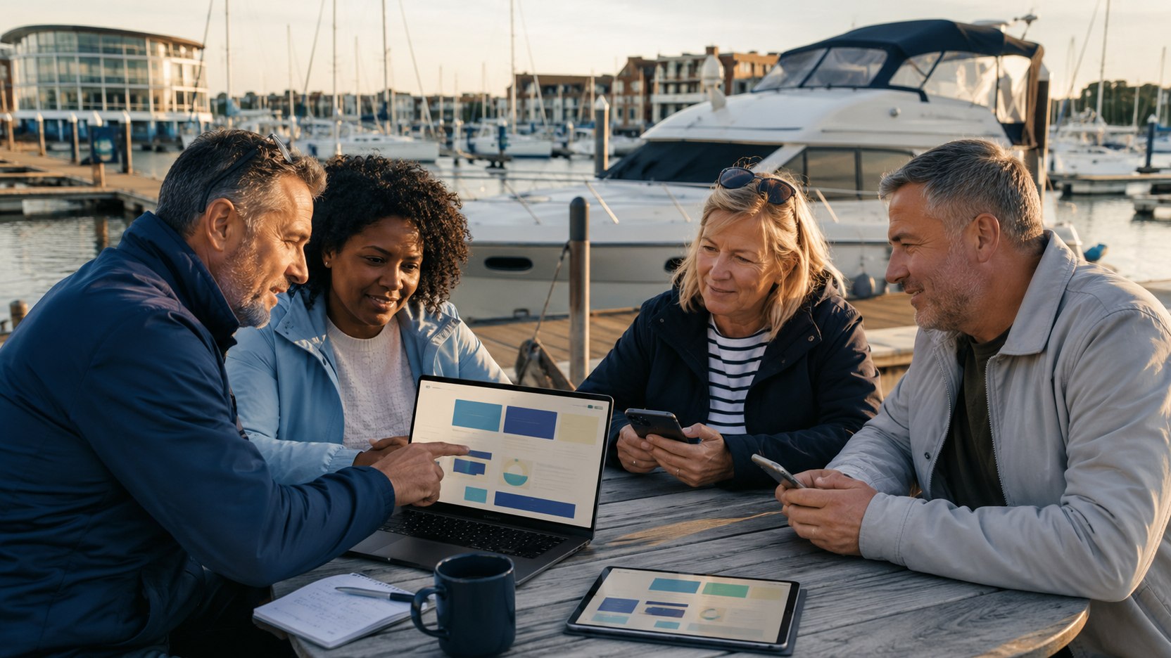 Co-owners using BoatShare to manage their shared boat